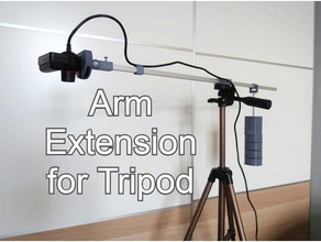 vertical arm extension camera tripod ps3eye adapter mount webcam 3d print model - Mito3D