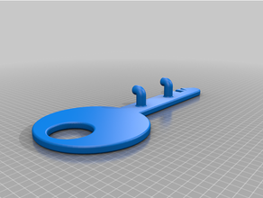 key shaped hook keychain organize 3d print model - Mito3D