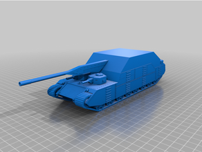 land battleship tank artillery 3d print model - Mito3D