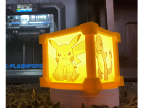 Pokémon lumière boîte ensemble bulbasaur charmander LED lithophane supporter Pikachu gicler 3d print model - Mito3D