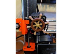 pirate captains wheel - extruder visualizer motor prusa spin spinner stepper turn 3d print model - Mito3D