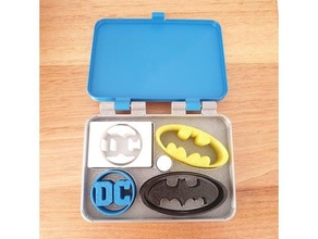 dc batman box christmas comics gift inabox logo support stocking stuffer symbol 3d print model - Mito3D