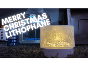merry christmas lithophane decorations ornament led light lithophanes 3d print model - Mito3D