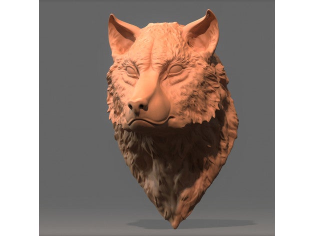 Loup buste 3d impression Wolfcraft 3D print model - Mito3D