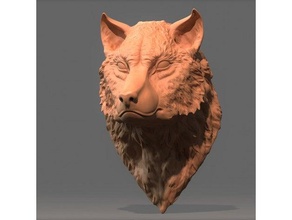 wolf bust 3d printing wolfcraft 3d print model - Mito3D