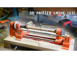 madera torno versión 3 máquina herramientas torneado carpintería 3d print model - Mito3D