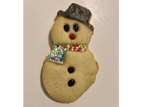 snowman cookie cutter baking christmas cute 3d print model - Mito3D