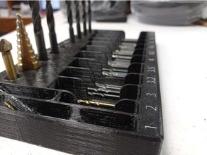 drill bits organizer autodesk bit fusion 360 inventor storage 3d print model - Mito3D