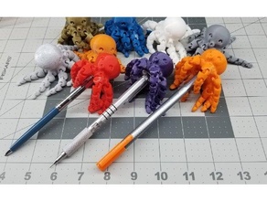 mini octopus pen topper insert 3d print model - Mito3D