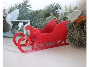 christmas sleigh gift card santa santas toy 3d print model - Mito3D