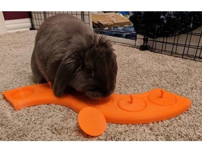 tavşan küçük hayvan bulmaca tedavi etmek tabak 3d print model - Mito3D