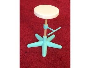 bar stool footrest 1 3 bjd prop 3d print model - Mito3D