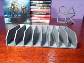soporte modular para juegos ps4 ps3 ps2 dvds game holder dvd stand mount sony 3d print model - Mito3D