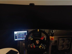 simracing rig ipad tablet mount dashboard 40x40 aluprofil racing simulator 3d print model - Mito3D