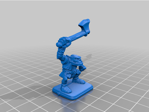 Heldenquest Ork axe1 3d print model - Mito3D