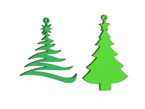Navidad árbol pendientes colgante pendiente 3d Moda accesorios accesorio decoración decoraciones ornamento adornos frio diario arete 3d print model - Mito3D