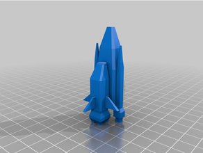 poly space shuttle spaceship 3d print model - Mito3D