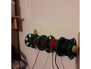 elétrico fios carretel armazenamento fio suporte 3d print model - Mito3D