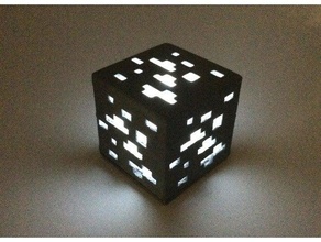 mini interruptor luminária construir cubo quadra Natal faça filamento presente roubo jaf3d justaddfilament kit conduziu luz Minecraft miniatura enfeite pcb 3d print model - Mito3D