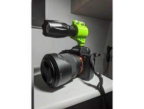 hot shoe torch mount camera dslr photography sony urbex 3d print model - Mito3D
