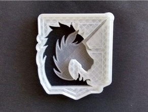 ataque titã militares polícia regimento insígnia biscoito cortador anime distintivo crista Cortador cortadores emblema escudo 3d print model - Mito3D
