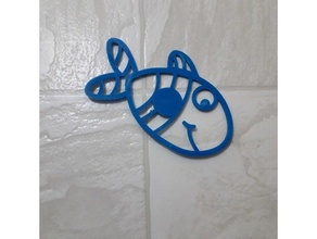 peixe banheiro parede acessórios 3d print model - Mito3D