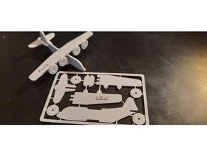 c 130 Hércules negócio cartão força ar avião c130 travado USAF 3d print model - Mito3D