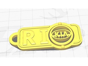 kia rio keychain 3d print model - Mito3D