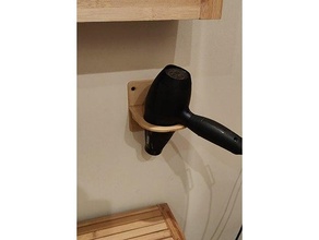 hair dryer holder bathroom accessories 3d print model - Mito3D