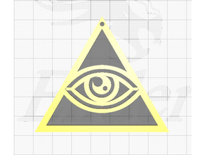 olho providência Illuminati chaveiro 3d print model - Mito3D