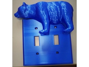 bear wall switch plate 3d print model - Mito3D