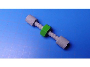 fidget toy spinner knurled knurling nut thread threaded 3d print model - Mito3D