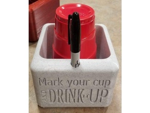 red solo cup holder marker 3d print model - Mito3D