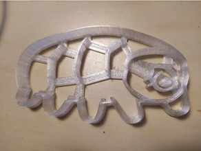 tardigrade water bear cookie cutter 3d print model - Mito3D