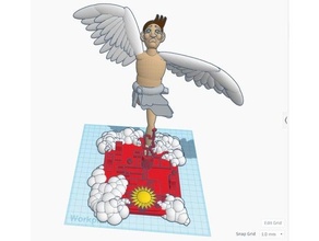 techno Icare héros méchants 3d print model - Mito3D