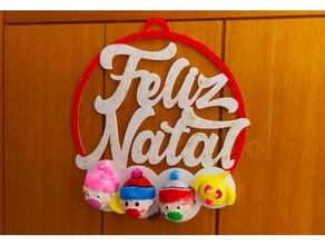 feliz natal portugués alegre Navidad decoración ornamento 3d print model - Mito3D