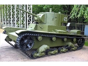 easy print t-26 flames war light tank russian military wargaming ww2 3d print model - Mito3D