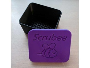scrubee scatola bagno bomba ape contenitore coperchio lussureggiante 3d print model - Mito3D