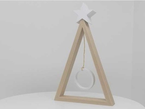minimo Natale albero decorazione ornamento minimalista natale 3d print model - Mito3D