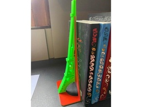 eiffel tower book support 3d print model - Mito3D