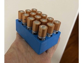 aa battery holder storage 3d print model - Mito3D