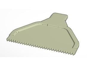 notched glue spatula - leimspachtel 3d print model - Mito3D