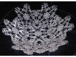 snowflake bowl - print flat fold christmas decoration easy serving winter 3d print model - Mito3D