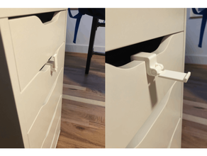 foldable headphone hanger ikea alex drawers drawer print place 3d print model - Mito3D