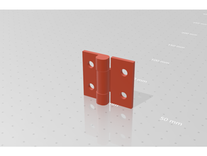 simple one-piece hinge hinge onepieceprint simple 3d print model - Mito3D