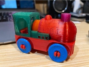 steam engine wooden track brio compatible train railway 3d print model - Mito3D