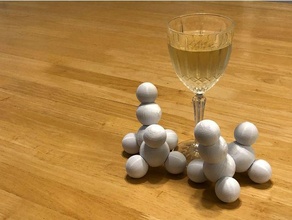 alcohol fidget molecule beer drink ethanol toy molecular model wine 3d print model - Mito3D