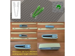 sencillo papel lija soporte bloquear funcional 3d print model - Mito3D