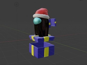 among us christmas decoration decorations design gift giftbox ornament impostor natale navidad 3d print model - Mito3D