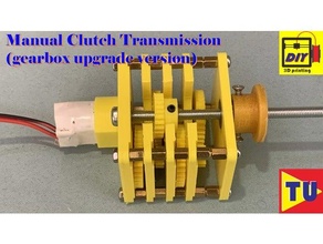 manual clutch transmission gearbox upgrade version extendable 3d print model - Mito3D